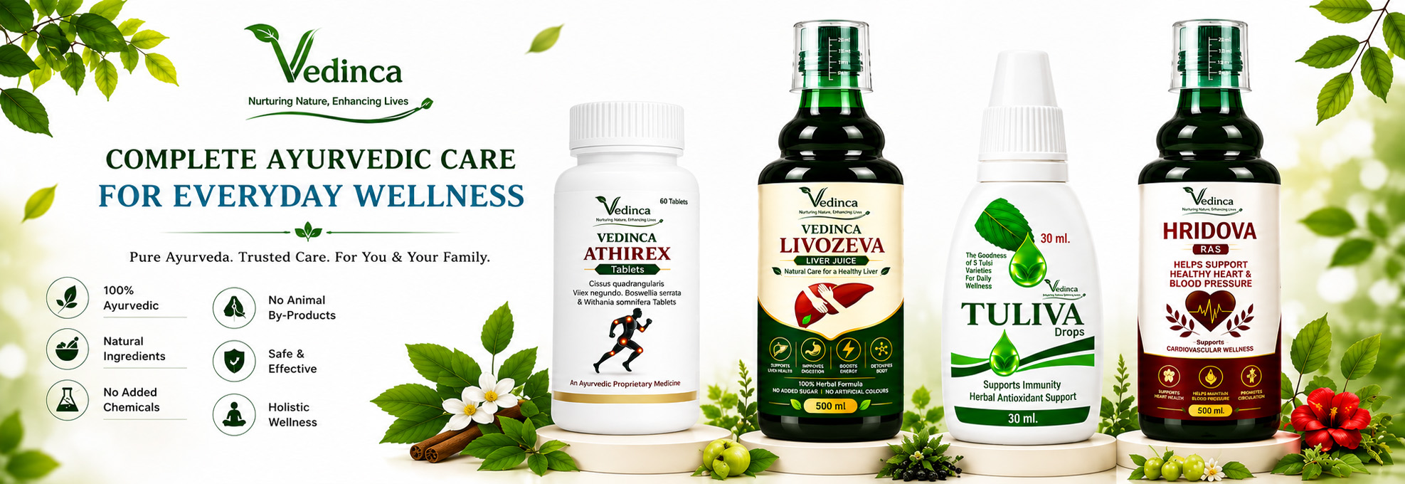 Vedinca Ayurvedic product range